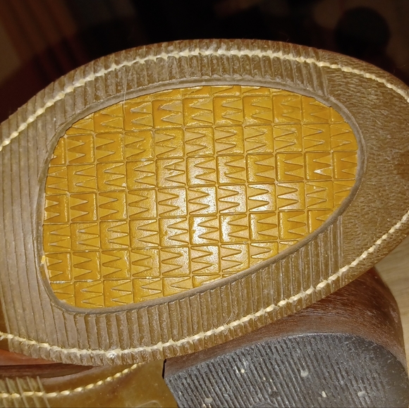 Cowboy steeltoe boots made in USA. ANSI safety code. Size 11D, light brown. - Picture 7 of 15